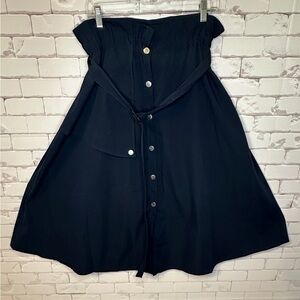 Navy High-Waisted Belted Skirt Size Xl
Office Business Church Lightweight Spring
